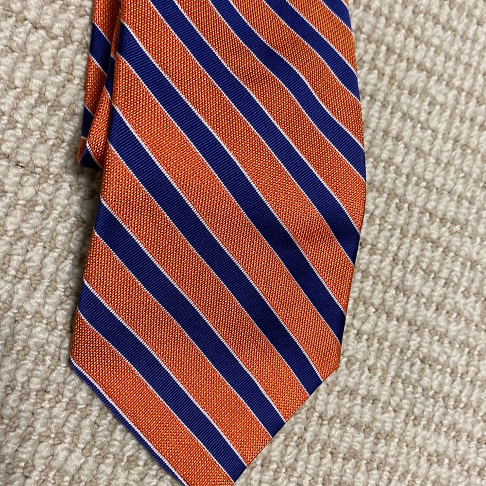Tommy Hilfiger orange and blue tie